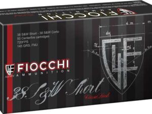 FIOCCHI 38 S&W SHORT 145GR FMJ