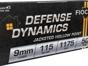 FIOCCHI 9MM LUGER 115GR JHP
