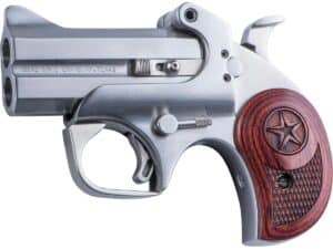 Bond Arms Texas Defender Handgun 2/rd Capacity .357 Mag/.38 Spl .45LC/.410 3" Barrel Silver with Rosewood Grip