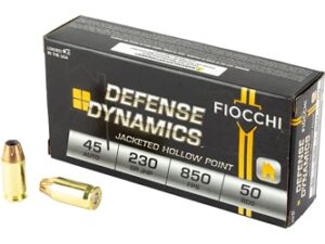 FIOCCHI 45ACP 230GR JHP 50/500