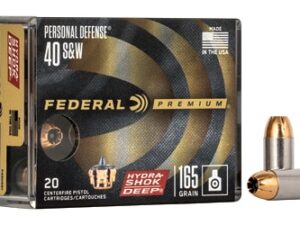 FED HYDSHK DP 40S&W 165GR JHP 20/200