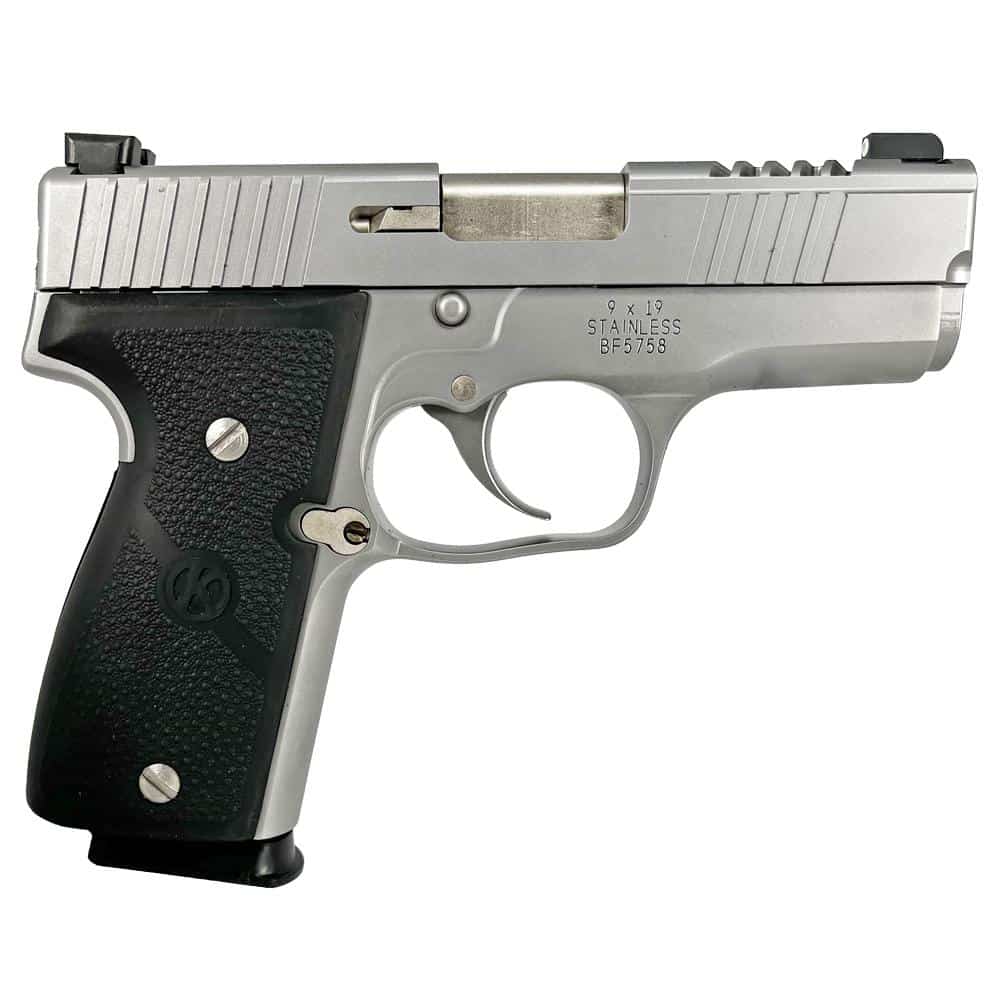 Kahr K9 Limited Edition Cut Out Stainless Steel Slide Handgun 9mm Luger 7/rd Magazines 3.6" Barrel TruGlo Sights
