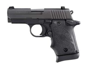 Sig P938 9mm 3" 7rd Black Nitron Night Sights Black Rubber Grips