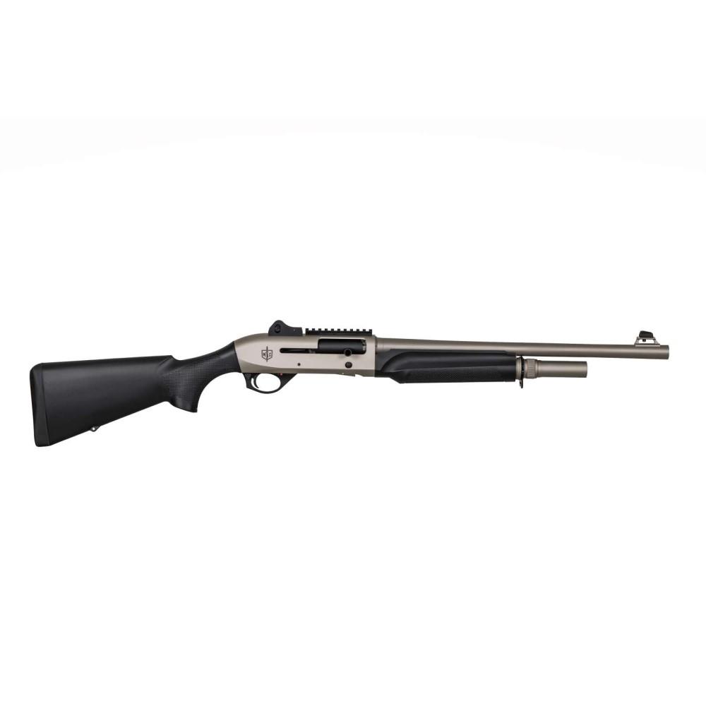 SDS Mac 2 Tactical Marine Shotgun 12 ga 3" Chamber 5rd Magazine 18.5" Black and Nickel