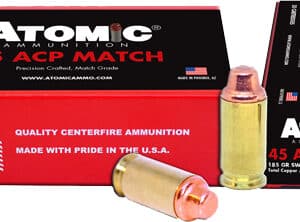ATOMIC 45 ACP MATCH 185GR LEAD