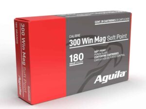 Aguila Rifle Ammunition 300 Win Mag 180gr SP 2950 fps 20/ct