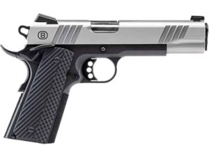 Bersa B1911 Handgun .45 ACP 8rd Magazine 5" Barrel Stainless Steel and Black with VZ Grips Night Sight