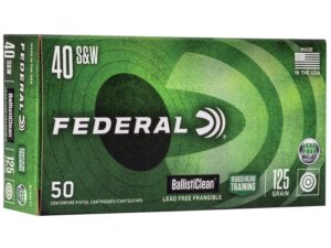 Federal Ballisticlean Frangible Handgun Ammuntion .40 S&W 125gr RHT 1300 fps 50/ct