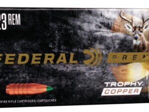 Federal Premium Vital-Shok Trophy Copper Rifle Ammunition .223 Rem 55 gr Poly Tip 3240 fps 20/ct
