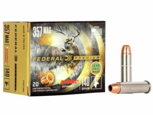 Federal Premium Vital-Shok Handgun Ammunition .357 Mag 140 gr BXP 1400 fps 20/box