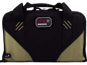 G-Outdoors Large Memory Foam Case with Magazine Back Pockets- Green/Black