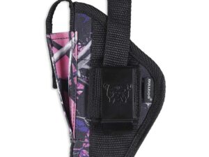 Bulldog Extreme Handgun Holster with Belt Loop and Clip for Small Frame Revolvers with 2-2.5" Barrels Muddy Girl Pink Camo Ambi