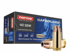 Norma Safeguard Handgun Ammunition .40 S&W 165gr JHP 1134 fps 50/ct