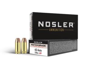 Nosler Match Grade Handgun Ammo .45 ACP 230 gr JHP 850 fps 50/box