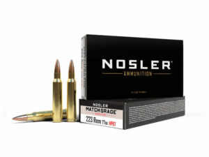 Nosler Match Grade Rifle Ammunition .223 Rem 77 gr HPBT 2600 fps 20/ct