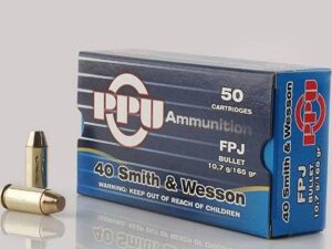 PPU Handgun Ammunition .40 S&W 165 gr FPJ 1541 fps 50/ct