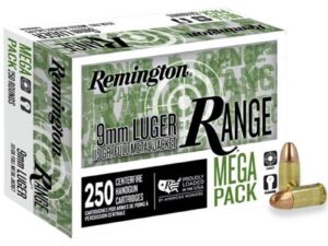 Remington Range Handgun Ammunition 9mm Luger 115 gr. FMJ 1145 fps 250/ct