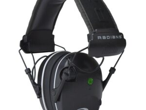 Radians Dual Microphone Electronic Earmuff 3.5mm Stereo Jack 23dB Black Grey