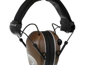 Radians Dual Microphone Electronic Earmuff 3.5mm Stereo Jack 23dB Black Tan