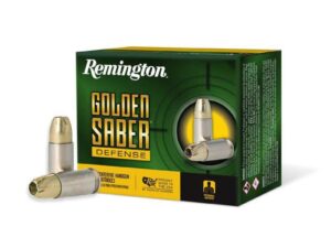 Remington Golden Saber Defense Handgun Ammunition 9mm Luger 147gr BJHP 990 fps 20/ct