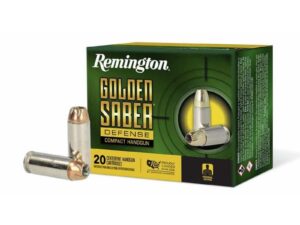 Remington Golden Saber Defense Compact Ammunition 10mm Auto 180gr 1150 fps 20/ct