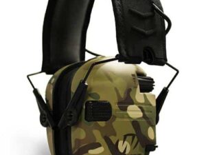 Walker's Razor Slim Shooter Folding Electronic Muff- Camo Tan