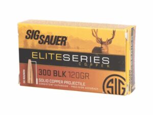 Sig Sauer Elite Copper Hunting Rifle Ammunition .300 BLK 120gr HP 2250 fps 20/ct