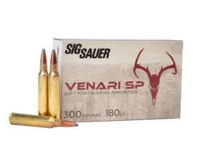 Sig Sauer Venari SP Rifle Ammunition .300 Win Mag 180gr SP 3050 fps 20/ct