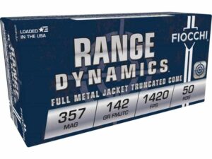 Fiocchi Pistol Shooting Dynamics Handgun Ammunition .357 Mag 142 gr FMJ 1420 fps 50/box