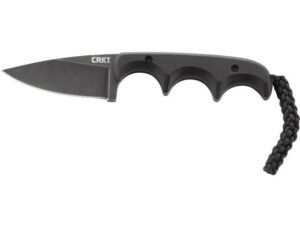 CRKT Minimalist Black Fixed Knife 2-1/8" Drop Point Blade Black
