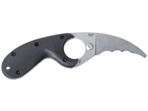 CRKT Bear Claw Fixed Blade Knife 2-2/5" Veff Serrated Hawksbill Blade Black
