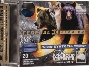 Federal Solid Core Handgun Ammunition 10mm Auto 200 gr TSJ 20/ct