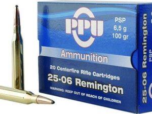 PPU Rifle Ammunition .25-06 Rem 100 gr PSP 3230 fps 20/ct