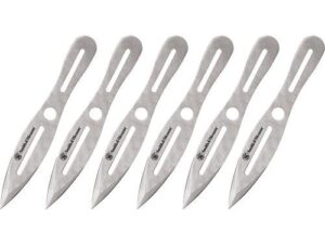 Smith & Wesson 6 8" Throwing Knives 4 1/4" Blade Silver