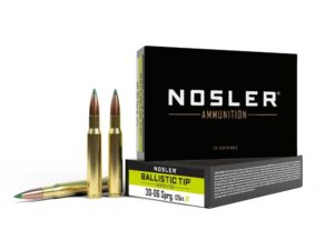 Nosler Ballistic Tip Rifle Ammunition 30-06 Springfield 125gr Ballistic Tip Hunting Ammo (20 ct.)