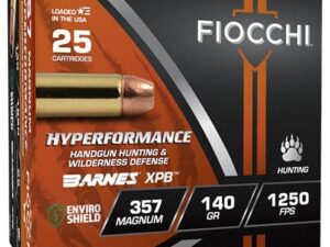 Fiocchi Hyperformance Hunt Handgun Ammunition .357 Rem Mag 140gr HP 1250 fps 25/ct