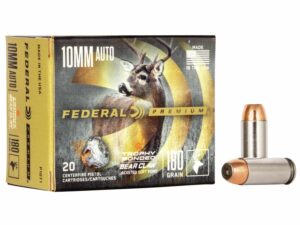 Federal Premium Vital-Shok Handgun Ammunition 10mm Auto 180 gr JSP 1275 fps 20
