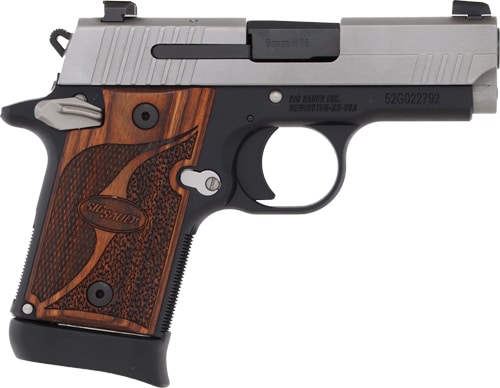 SIG P938 9MM 3" SAO XRAY-3 - 6/7RD TWO-TONE/WALNUT