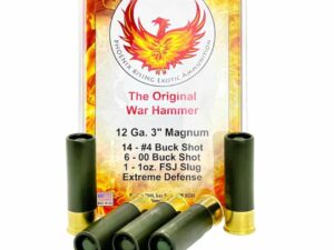 Phoenix Rising War Hammer Shotshell 12ga 3" 14-#4 Buckshot 6-00 Buckshot 1oz Slug 5/ct