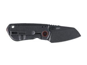 CRKT Overland Compact Folding Knife 2-1/4" Sheepsfoot Blade Black