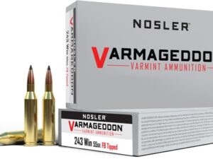 NOSLER VARMAGEDDON 243 WIN - 55GR FBT 20RD 10BX/CS