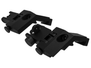 Tacfire AR Front & Rear 45 Degree Flip Up Spring Loaded Sights