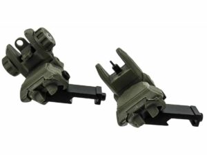 Tacfire AR-15 45 Degree/Low Profile Pop Up Sights OD Geen Polymer