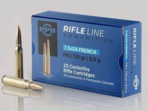 PPU Rifle Ammunition 7.5x54mm French 139 gr FMJ 2600 fps - 20/ct