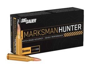Sig Sauer Marksman Hunter GameKing Rifle Ammunition .243 Win 85gr HPBT 3200 fps 20/ct