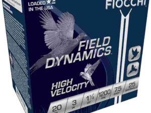 Fiocchi Field Dynamics Shotshells 20 ga 3" 1-1/4oz 1200fps #7.5 25/ct