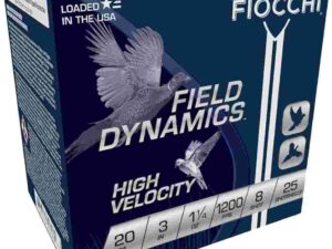 Fiocchi Field Dynamics Shotshells 20 ga 3" 1-1/4oz 1200fps #8 25/ct