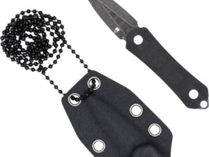 COBRATEC GUARDIAN NECK KNIFE - 1.99" D2 STONEWASH DAGGER W/SH