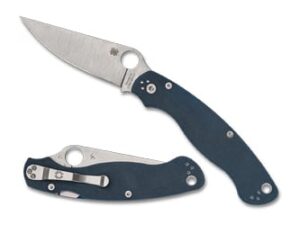 SPYDERCO MILITARY 2 G-10 4" BLUE