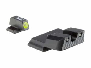 HD NIGHT SIGHTS - SMITH & WESSON M&P SHIELD/PLUS/2.0, FRONT YELLOW OUTLINE/GREEN TRITIUM, REAR BLACK OUTLINE/GREEN TRITIUM